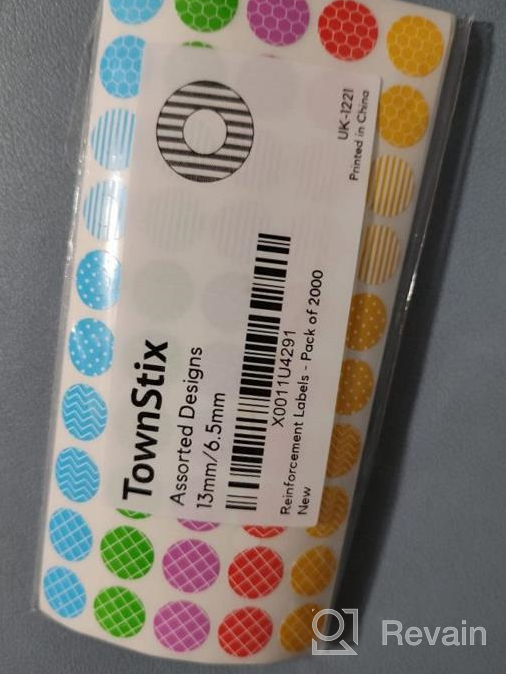 img 1 attached to 2000 Pack Hole Reinforcement Stickers Labels - 0.25", 20 Assorted Designs | Durable & Secure Sealing review by Ronald Cambridge