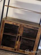 img 1 attached to Rustic Brown Usikey Storage Cabinet With 2 Doors, 3 Shelves & Industrial Cupboard - Perfect For Kitchen, Bedroom & Living Room! review by Rob Jimenez