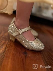 img 5 attached to 👸 Walofou Sparkling Princess Ballerina Iridescent Girls' Shoes