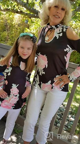 img 1 attached to Stylish Floral Shoulder Choker Kids Black Kids 6 7T Girls' Clothing: Shop Now! review by Nicole Cook