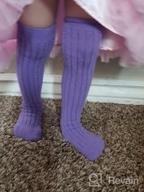 img 1 attached to Cozy Fluffy Warm Knee High Socks for 🧦 Toddler Girls - Fuzzy Calf Long Boot Stockings, Perfect Gift review by Sandra Ford