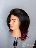 img 1 attached to 20"-22" 100% Human Hair Mannequin Head - Perfect For Hairdresser Training & Practice Cutting Braiding With Free Clamp Holder 92022LB0214 review by Arun Berry