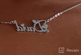 img 5 attached to Customizable Stainless Steel Jewelry: Aoloshow 🔧 Personalized Name Necklace Bracelet for Any Names