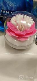 img 8 attached to Розовый держатель для ватных палочек в форме лотоса: органайзер Niviy для ванной комнаты и косметического хранения ватных палочек.