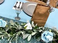 img 1 attached to Enhance Your Home And Garden Decor With U'Artlines 3-Piece Artificial Rose Vine Garland Set In Beautiful Blue Color review by Bohyun Rossetti