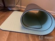 img 1 attached to Get Your Yoga Flow Going With CAMBIVO'S Extra Thick TPE Yoga Mat, Ideal For Men, Women, And Kids For Perfect Workouts And Professional Floor Exercises, Comes With Carrying Strap! review by Dave Hersma