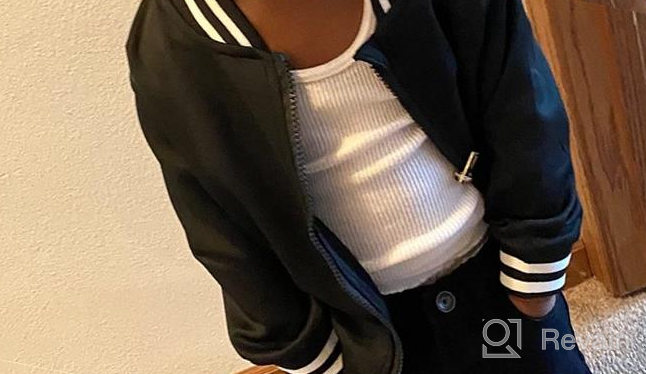 img 1 attached to 🧥 LittleSpring Little Bomber Jacket Baseball Boys' Clothing: Stylish and Trendy Outerwear for Your Little Athlete review by Joe Vazquez