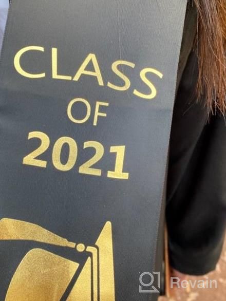 img 1 attached to Celebrate Your Graduation In Style With GraduatePro'S Unisex Class Of 2022 Graduation Sash Featuring Glittery Gold Letters - Perfect Party Gift For Seniors! review by Diane Brown