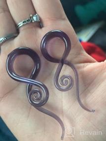 img 8 attached to Sparkling Glass Spiral Tapers For Ear Stretching - Set Of 2 - Available In 4G, 2G, 0G, And 00G Gauges