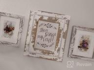 img 1 attached to Set Of 6 Upsimples Distressed Burlywood Picture Frames With Real Glass - Display 4X6 Photos With Mat Or 5X7 Photos Without Mat - Wall Or Tabletop Collage For Multi Photo Display review by Kevin Duhon