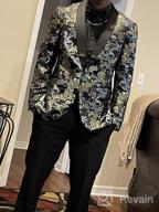 img 1 attached to COOFANDY Men'S Floral Dress Suit Luxury Embroidered Wedding Blazer Dinner Tuxedo Jacket For Party review by Dave Butler
