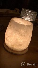 img 4 attached to Алебастровый подсвечник для обетных и чайных свечей - домашний декор в египетском стиле с янтарным свечением - натуральный камень для успокаивающего спокойствия