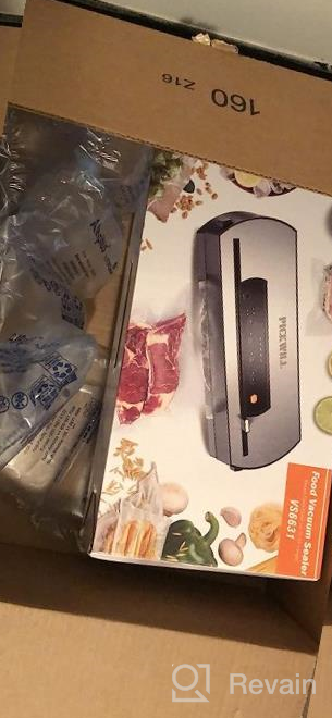 img 1 attached to PICKWILL 80KPa Automatic Food Vacuum Sealer With Starter Bags & Rolls, Dry/Moist Modes, Built-In Cutter, Compact Design For Easy Use review by Brad King