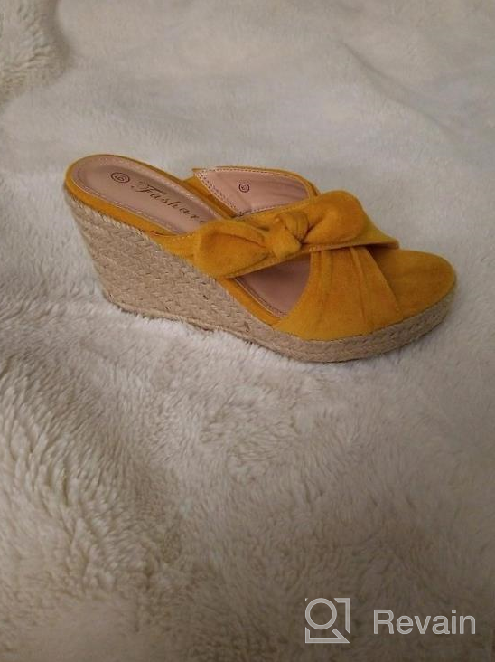 img 1 attached to Step Up Your Summer Style With Women'S Espadrille Wedge Sandals Featuring Bow Tie And Platform Design review by Michael Maes