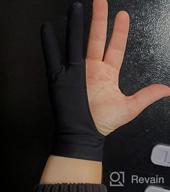 img 1 attached to Articka Drawing Glove For Digital Drawing Tablet, IPad (Smudge Guard, Two-Finger, Reduces Friction, Elastic Lycra, Good For Right And Left Hand)(Small, White) review by Ron Collins