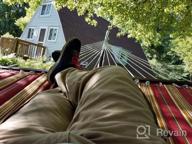 img 1 attached to Heavy Duty 15' 3-Beam Hammock Stand By Vivere - Black review by Wayne Goff