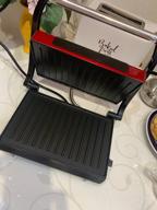 img 3 attached to Sandwich maker Kitfort KT-1609 Panini Maker, red review by Ada Boguszewska ᠌