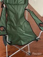 img 1 attached to Sportneer Heavy Duty Camping Chair With Cup Holders, Pillow, And Reclining Adjustable Back, Supporting Up To 350Lbs For Hiking, Picnic, Fishing, Tailgating review by Mario Hinton