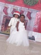 img 1 attached to Elegantly Adorned Tulle Flower Girls' Clothing with Appliques Sleeves review by Marvella Griffin
