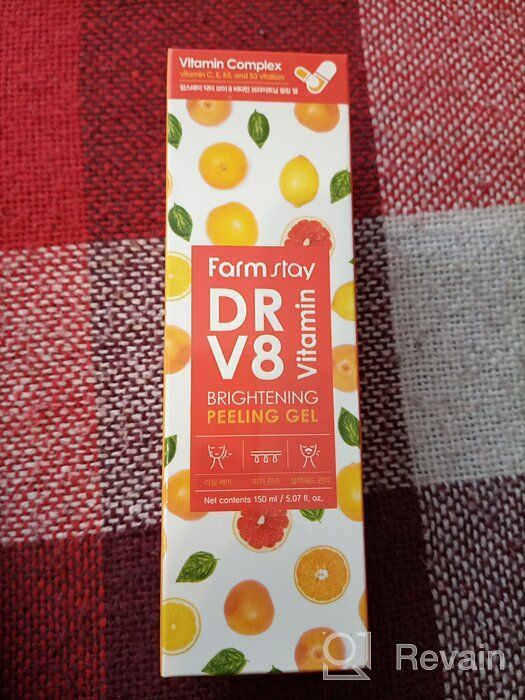 img 1 attached to Farmstay facial peeling gel Dr.V8 Vitamin Brightening Peeling Gel, 150 ml review by Bogusawa Maria Galus ᠌