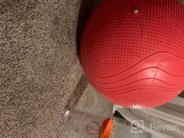 img 1 attached to Transform Your Fitness Routine With Gruper'S Anti-Burst Yoga Ball And Chair Set: Includes Hand Pump And Workout Guide Access! review by Josh Culotta