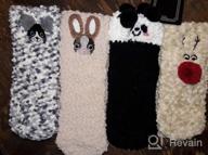 img 1 attached to 4 Pairs Animal Baby Fuzzy Soft Thick Socks - Super Warm And Cozy review by Paul Randall