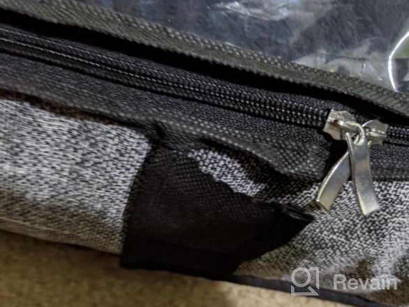 img 1 attached to Maximize Space With Onlyeasy Breathable Under Bed Storage Bags In Herringbone Grey - 2 Pack With Reinforced Handles And Sturdy Walls review by Sean Reddy