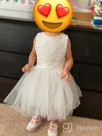 img 1 attached to Stunning Flower Dress with 🌸 Tulle Sleeves - Perfect Communion Girls' Clothing review by Byron Patil