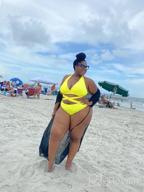 img 1 attached to Flaunt Your Curves With Sovoyontee'S Tummy-Control Plus Size Swimsuit review by Lori Chantland