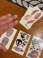 img 1 attached to Spooky Temporary Tattoo Stickers: 40 Waterproof Halloween Designs For All Ages! review by Ron Patel