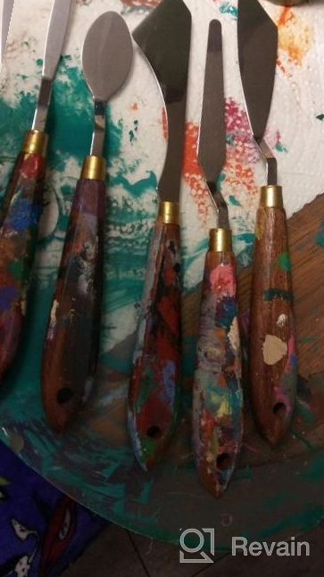 img 1 attached to Create Stunning Artwork With MEEDEN'S 5-Piece Stainless Steel Painting Knife Set For Oil And Acrylic Painting review by Jaya Walsh