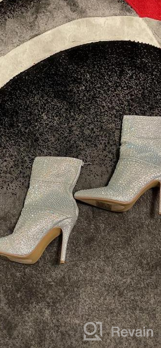 img 1 attached to Shine & Step Out In Style With Aquapillar Women'S Rhinestone Studded Stiletto Bootie! review by Jocelyn Hernandez