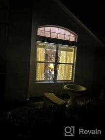 img 6 attached to KINGTOP Curtain Fairy String Lights Plug In Twinkle 600 LED Открытый водонепроницаемый подвесной фон для окна для патио Свадьба Спальня Вечеринка Задний двор Садовые украшения, теплый белый (19.68X9.8Ft)