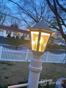 img 5 attached to FUDESY LED Outdoor Post Light, водонепроницаемый фонарь на столбе с основанием для крепления на пирс, внешний пластиковый светильник для садовой дорожки в патио - черный (FDS6163B1)