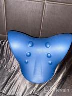 img 1 attached to Ease Neck And Shoulder Pain With Cervical Traction Device - Chiropractic Pillow For Cervical Spine Alignment, TMJ Pain Relief, And Neck Stretching (Dark Blue) review by Michael Weaver