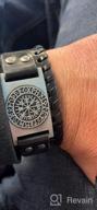 img 1 attached to Silver Viking Bracelet Nordic Vegvisir - Runic Compass Celtic Pagan Jewelry (Vegvisir Norse) review by Craig Sexton