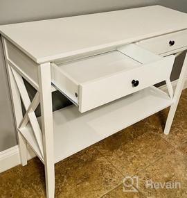 img 6 attached to Narrow Black Console Table With Drawers - Ideal For Entryway Or Sofa Area - ChooChoo Oxford Design