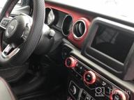 img 1 attached to Red Aluminum Alloy Trim Cover For 2018-2022 Jeep Wrangler JL JLU & 2020-2022 Gladiators JT Air Conditioner Switch Knob review by James Salem