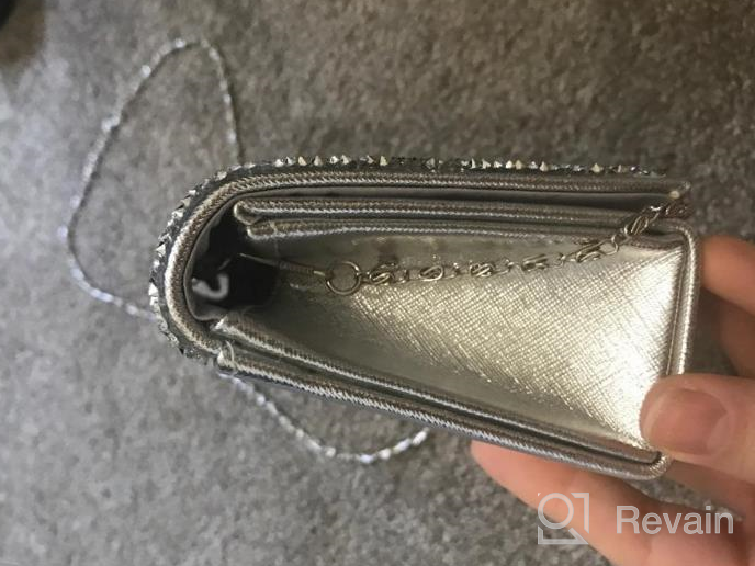 img 1 attached to Glamorous Rhinestone Wedding Evening Party Clutch Handbag Purse - Naimo Bling Shiny review by Brandon Castano
