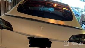 img 5 attached to Tesla Model Y Spoiler Carbon Fiber Trunk Wing Performance Rear Lip Lid - Matte Finish