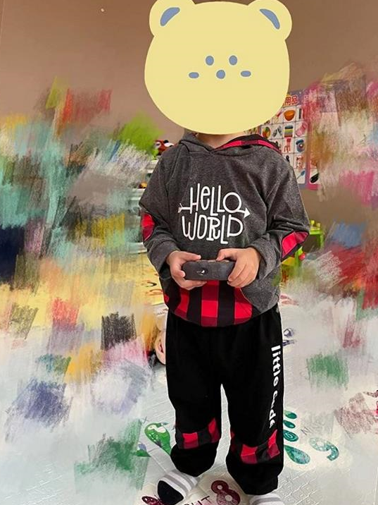 img 1 attached to 🧥 Camidy Toddler Boys Hoodies World Print Plaid Hooded Top Sweatshirt and Pants Tracksuit Set review by Joshua Wheeler