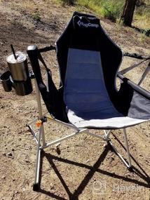 img 8 attached to KingCamp Adjustable Aluminum Alloy Folding Rocking Hammock Camping Chair With Pillow Cup Holder And Recliner For Outdoor Travel, Sport Games, Lawn Concerts, And Backyard.