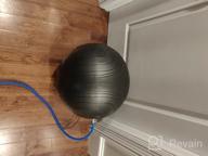 img 1 attached to Transform Your Fitness Routine With Gruper'S Anti-Burst Yoga Ball And Chair Set: Includes Hand Pump And Workout Guide Access! review by Ken Vargas