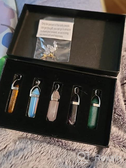 img 1 attached to Hexagonal Crystal Necklace Set: Chakra Healing Stones for Women, Girls, and Men - Perfect Birthday Gift review by Daniel Drury