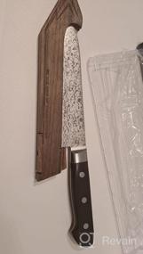 img 6 attached to Магнитная защита края ножа из орехового дерева от FINDKING, портативный и легкий деревянный чехол для 12-дюймовых японских кухонных ножей, идеально подходит для столешниц, ящиков и сумок для ножей (нож в комплект не входит)