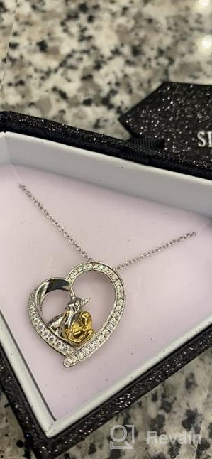 img 1 attached to 🐾 Adorable S925 Sterling Silver Animal Necklace: Perfect Gift for Women and Girls On Christmas and Birthdays review by Alexis Queen