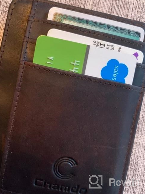 img 1 attached to 👝 Chamdo Minimalist Wallets: Sleek and Stylish Genuine Leather Wallet for Men's Dark Accessories review by Yung Cypher