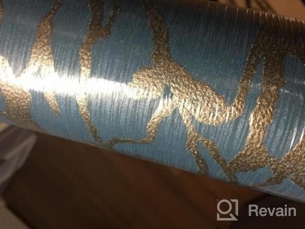 img 1 attached to QIHANG Modern Minimalist Curve Striped Wallpaper Tree Patterns Non-Woven Roll Blue&Gray 0.53M X 10M 5.3㎡ 57 Sq.Ft review by Shawn Xayamonty