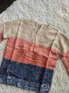 img 1 attached to Women'S Color Block Striped Oversized Sweater - TIKSAWON Pullover Jumper Top review by Charles Ahmar