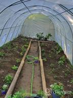 img 1 attached to Portable 26' X 10' X 7' Greenhouse With Walk-In Tunnel Design For Large Gardening Plants, Hot House And Plant Tent In White By YOLENY review by Kenny Beyer